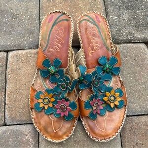 Elite by Corky’s Floral Wedge Sandal